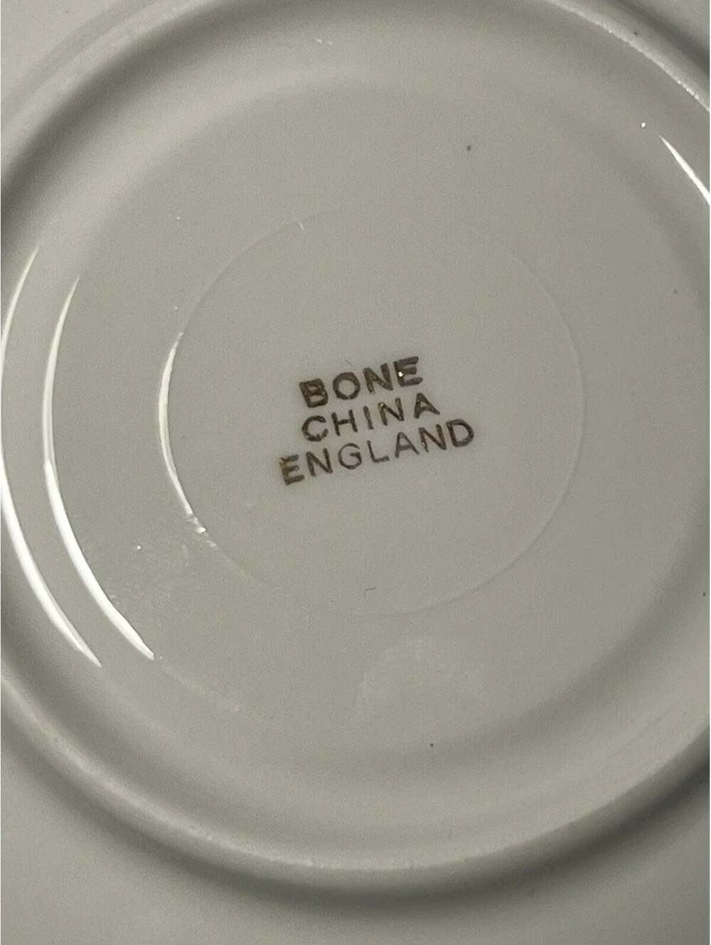 England Vintage 1960s Orphan Saucer Pink Roses Gold Trim, 5” FREE SHIPPING
